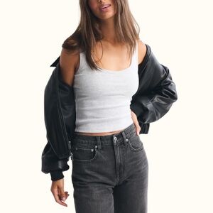 Abercrombie SoftAF Tuckable Ribbed Scoopneck Tank